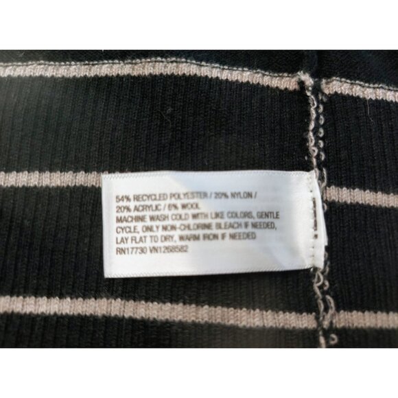 A New Day Striped Open Cardigan – Size Large – Black & Taupe – New with Tags - Picture 9 of 11